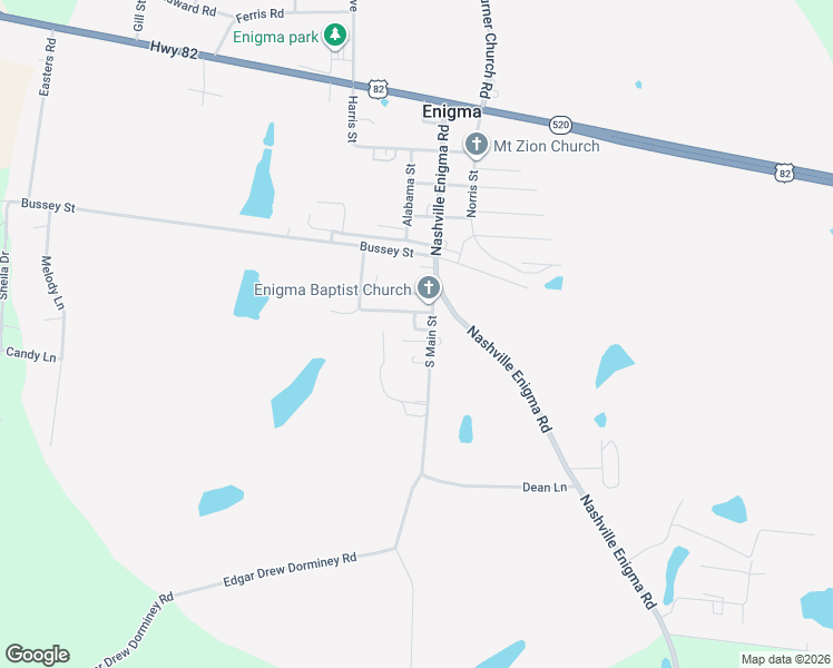 map of restaurants, bars, coffee shops, grocery stores, and more near 115 Church Circle in Enigma