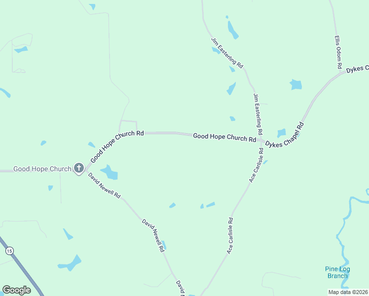 map of restaurants, bars, coffee shops, grocery stores, and more near Good Hope Church Road in Richton