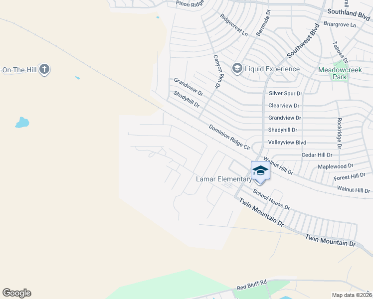 map of restaurants, bars, coffee shops, grocery stores, and more near 3926 Blair Lane in San Angelo