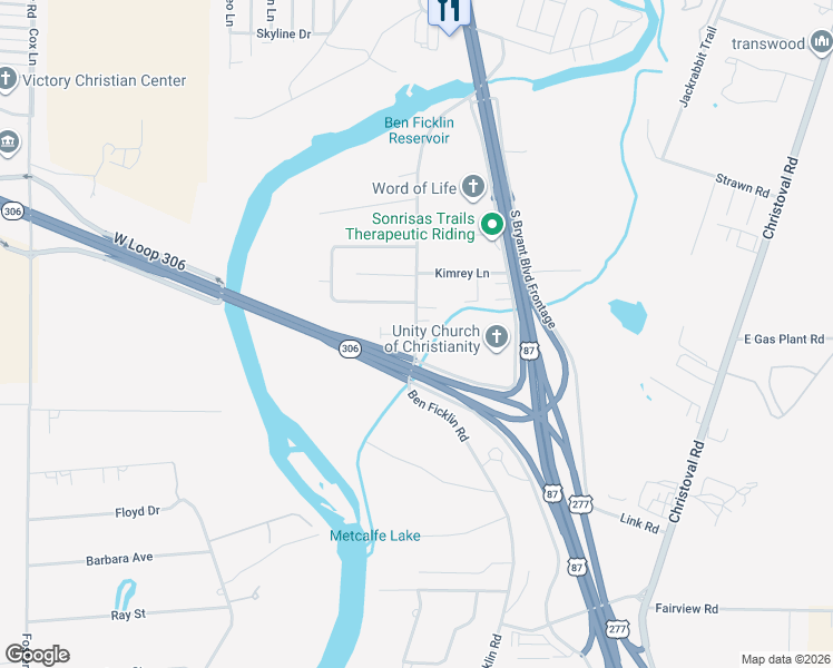 map of restaurants, bars, coffee shops, grocery stores, and more near 4952 Ben Ficklin Road in San Angelo
