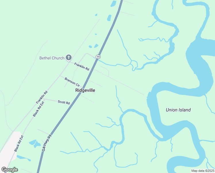 map of restaurants, bars, coffee shops, grocery stores, and more near 1153 Marsh Oaks in Darien