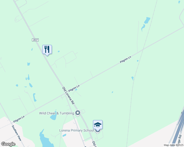 map of restaurants, bars, coffee shops, grocery stores, and more near 1 Country Place Road in Lorena