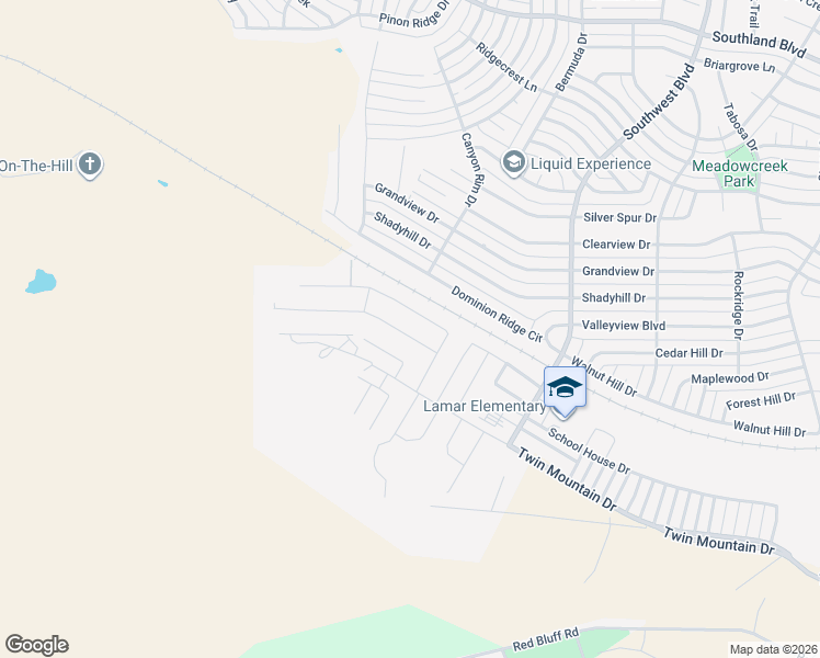 map of restaurants, bars, coffee shops, grocery stores, and more near 3926 Blair Lane in San Angelo