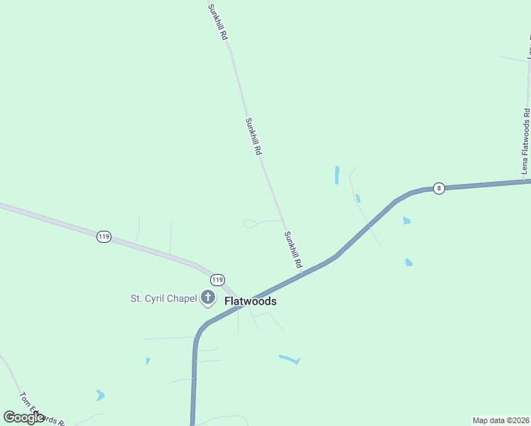 map of restaurants, bars, coffee shops, grocery stores, and more near 45 Sunkhill Road in Flatwoods