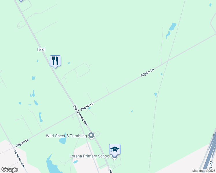 map of restaurants, bars, coffee shops, grocery stores, and more near 1 Country Place Road in Lorena