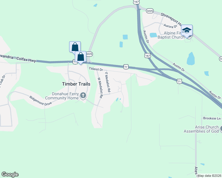 map of restaurants, bars, coffee shops, grocery stores, and more near 8071-8099 Champions Way in Pineville
