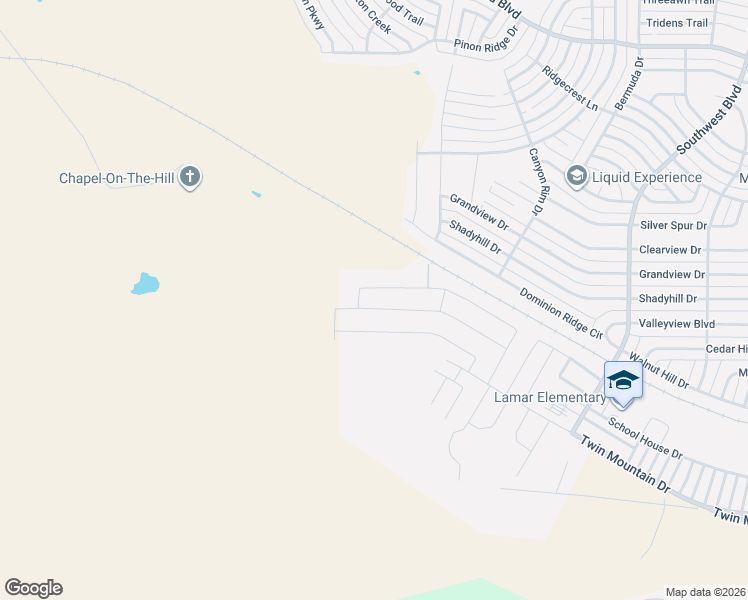 map of restaurants, bars, coffee shops, grocery stores, and more near 4010 Caroline Lane in San Angelo