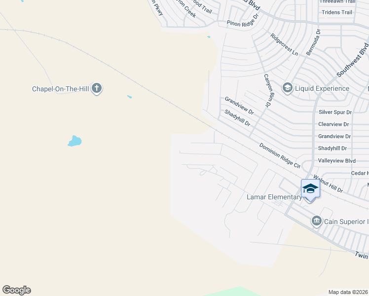 map of restaurants, bars, coffee shops, grocery stores, and more near 4010 Caroline Lane in San Angelo