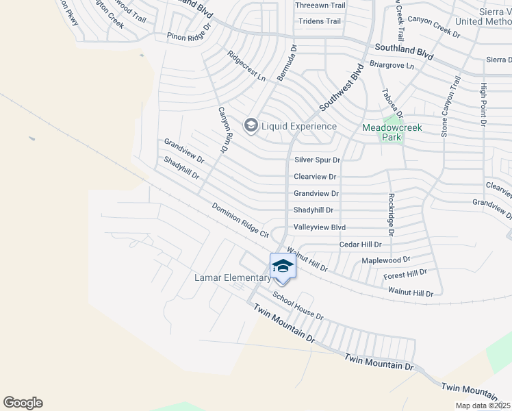 map of restaurants, bars, coffee shops, grocery stores, and more near 3530 Shadyhill Drive in San Angelo