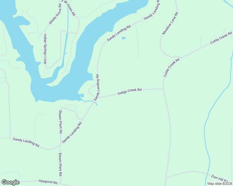 map of restaurants, bars, coffee shops, grocery stores, and more near Indigo Creek Road in Andalusia