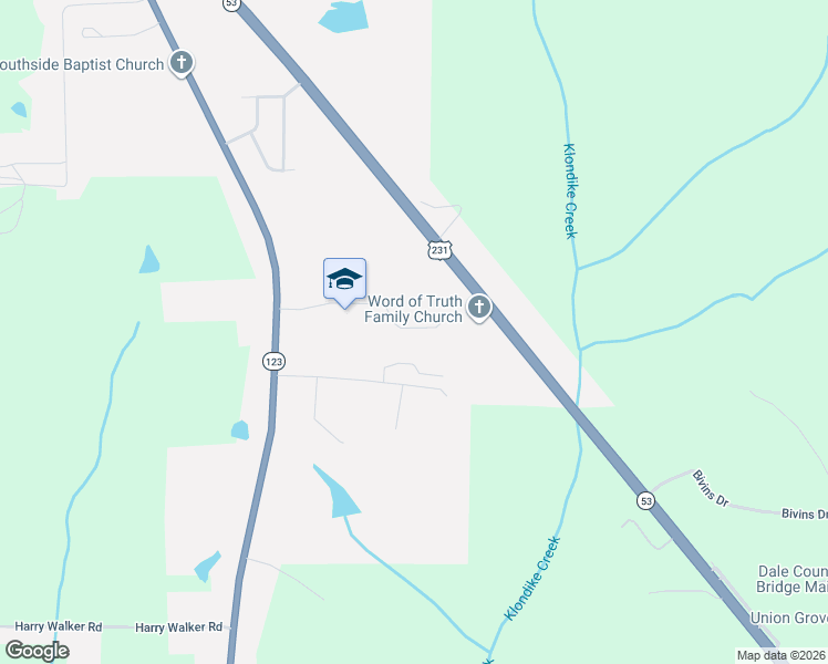 map of restaurants, bars, coffee shops, grocery stores, and more near 202 Denise Lane in Ozark