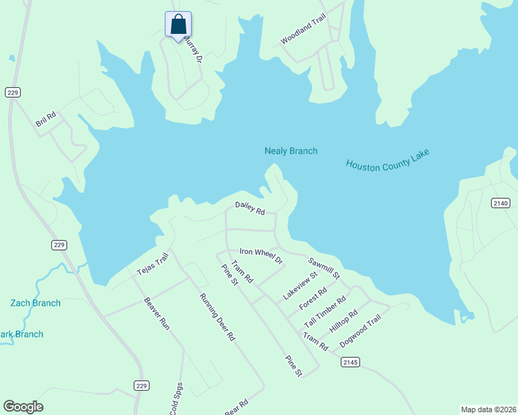 map of restaurants, bars, coffee shops, grocery stores, and more near 160 Dailey Road in Crockett
