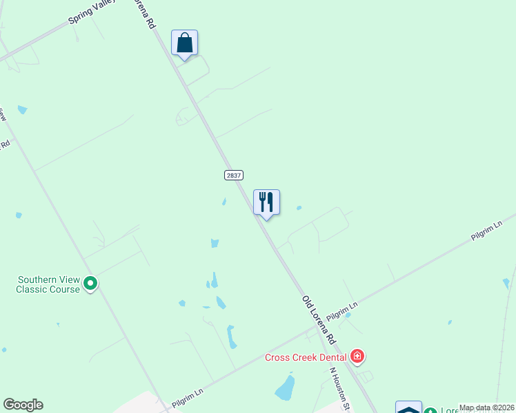 map of restaurants, bars, coffee shops, grocery stores, and more near 5915 Old Lorena Road in Lorena