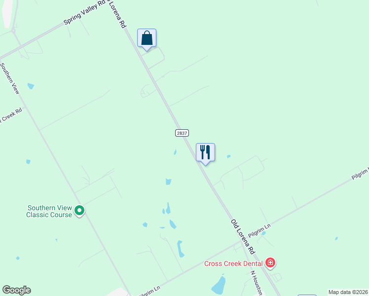 map of restaurants, bars, coffee shops, grocery stores, and more near 5915 Old Lorena Road in Lorena