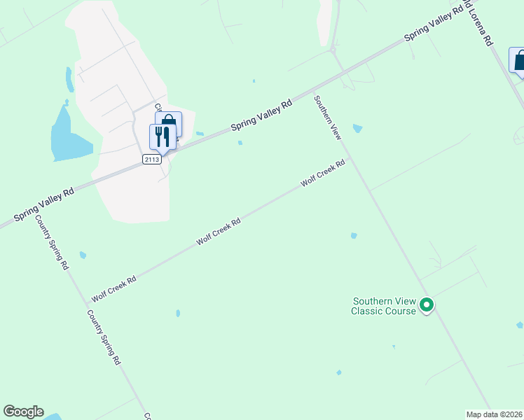 map of restaurants, bars, coffee shops, grocery stores, and more near 556 Wolf Creek Road in Lorena