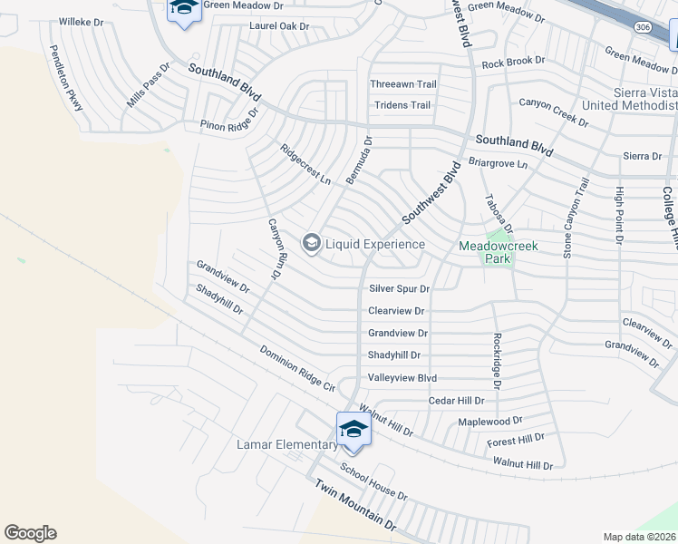 map of restaurants, bars, coffee shops, grocery stores, and more near 3508 Summit Lane in San Angelo