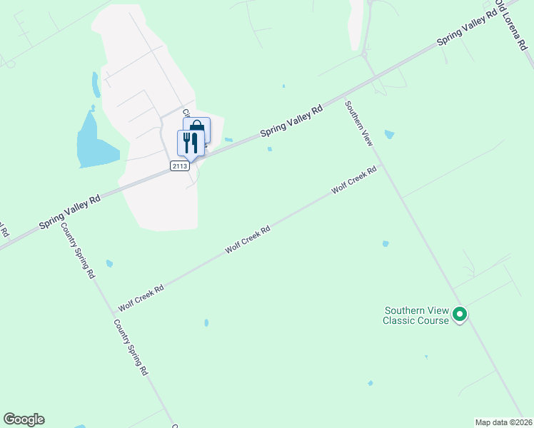 map of restaurants, bars, coffee shops, grocery stores, and more near 556 Wolf Creek Road in Lorena