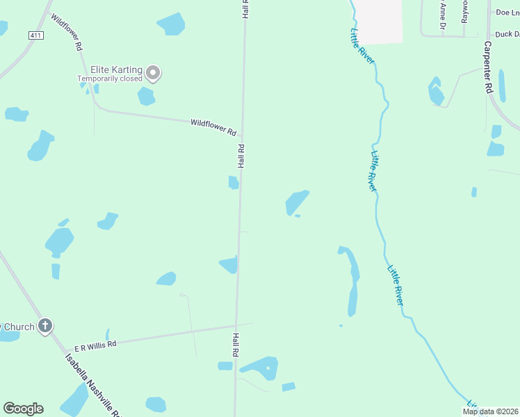 map of restaurants, bars, coffee shops, grocery stores, and more near 373 Hall Road in Tifton