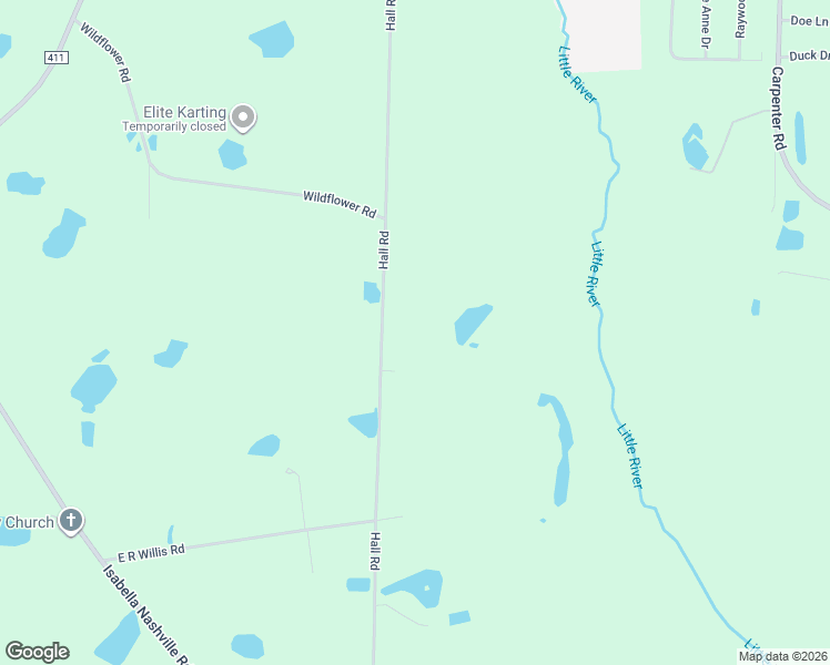 map of restaurants, bars, coffee shops, grocery stores, and more near 373 Hall Road in Tifton