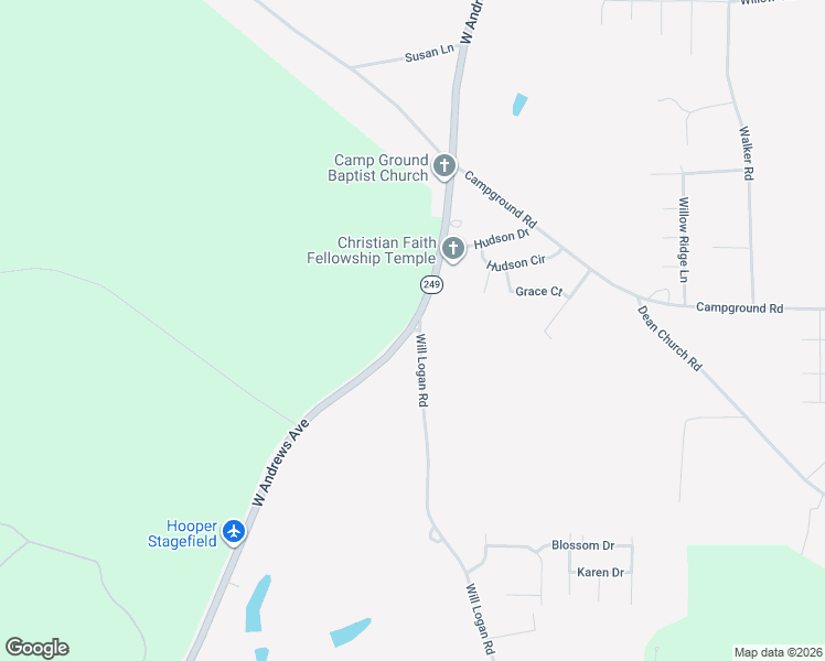 map of restaurants, bars, coffee shops, grocery stores, and more near Logan Road in Ozark