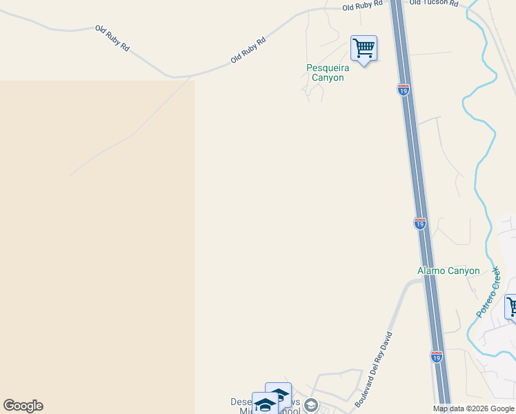 map of restaurants, bars, coffee shops, grocery stores, and more near 61 Old Ruby Road in Rio Rico