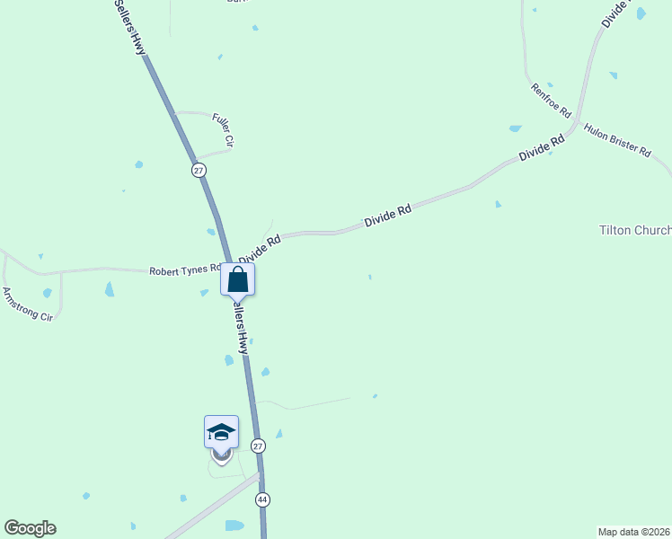 map of restaurants, bars, coffee shops, grocery stores, and more near 62 Divide Road in Monticello