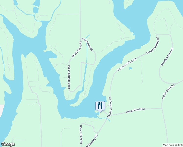 map of restaurants, bars, coffee shops, grocery stores, and more near 29413 Valley Of Shiloh Road in Andalusia