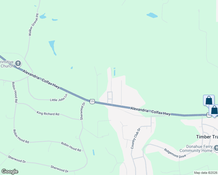 map of restaurants, bars, coffee shops, grocery stores, and more near 240 Elaine Road in Dry Prong