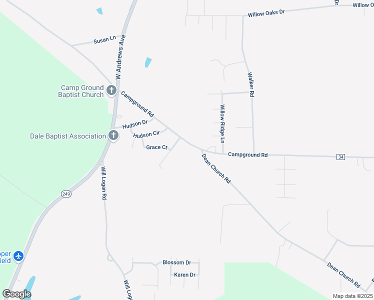 map of restaurants, bars, coffee shops, grocery stores, and more near 576 Campground Road in Ozark