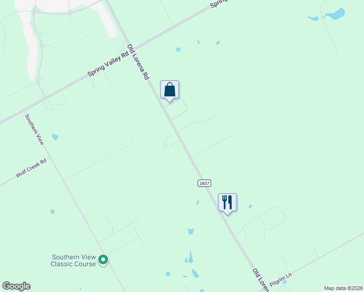 map of restaurants, bars, coffee shops, grocery stores, and more near 5532 Old Lorena Road in Lorena