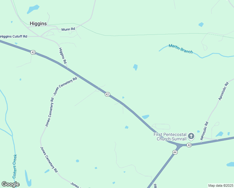 map of restaurants, bars, coffee shops, grocery stores, and more near 634 Mississippi 42 in Sumrall