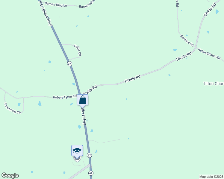 map of restaurants, bars, coffee shops, grocery stores, and more near 62 Divide Road in Monticello