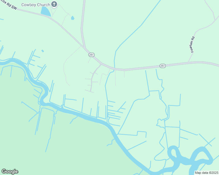 map of restaurants, bars, coffee shops, grocery stores, and more near 1080 Norman Yard Canal Road Southwest in Darien