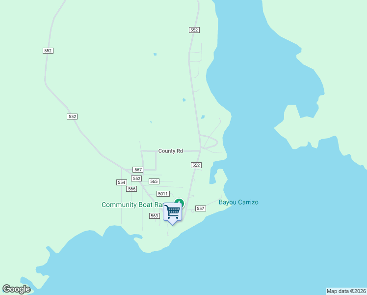 map of restaurants, bars, coffee shops, grocery stores, and more near 445 County Road in Nacogdoches