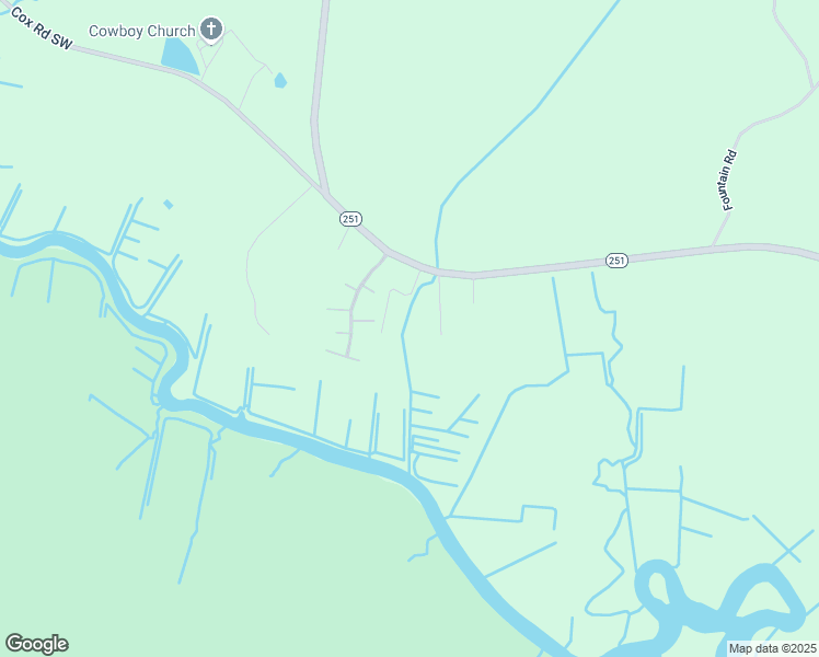 map of restaurants, bars, coffee shops, grocery stores, and more near 1080 Norman Yard Canal Road Southwest in Darien