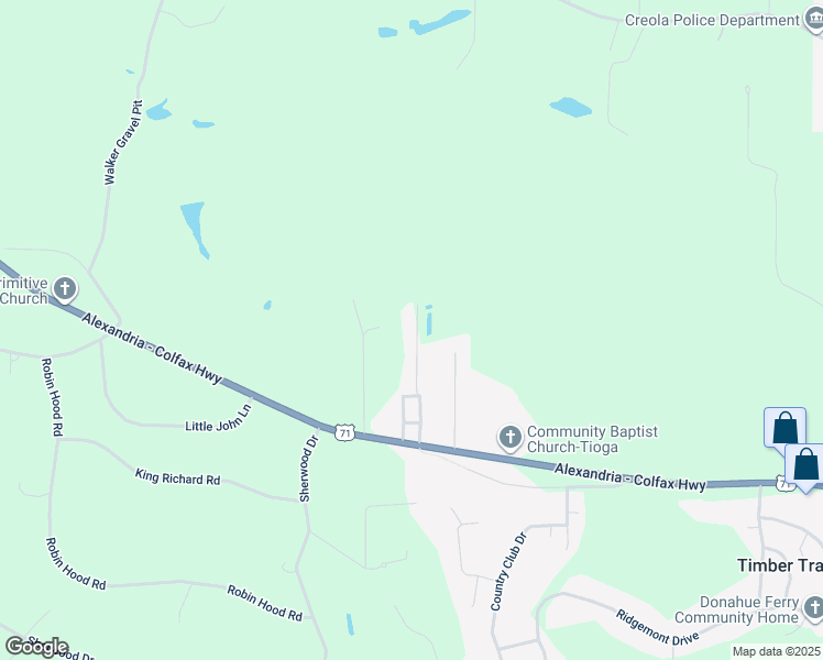 map of restaurants, bars, coffee shops, grocery stores, and more near 265 Elaine Road in Dry Prong