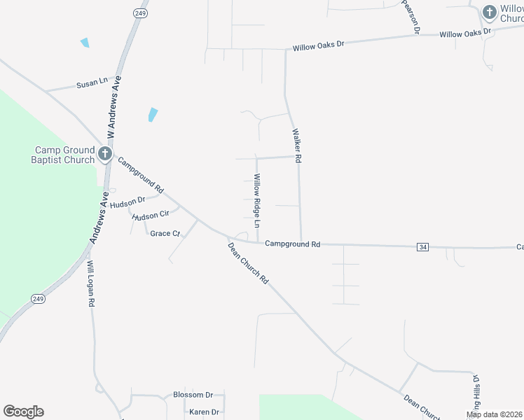 map of restaurants, bars, coffee shops, grocery stores, and more near 285 Willow Ridge Lane in Ozark