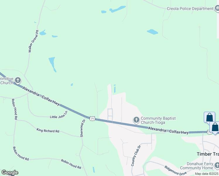 map of restaurants, bars, coffee shops, grocery stores, and more near 265 Elaine Road in Dry Prong