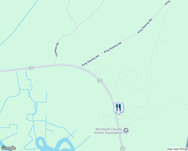 map of restaurants, bars, coffee shops, grocery stores, and more near 1200 Georgia 251 in Darien