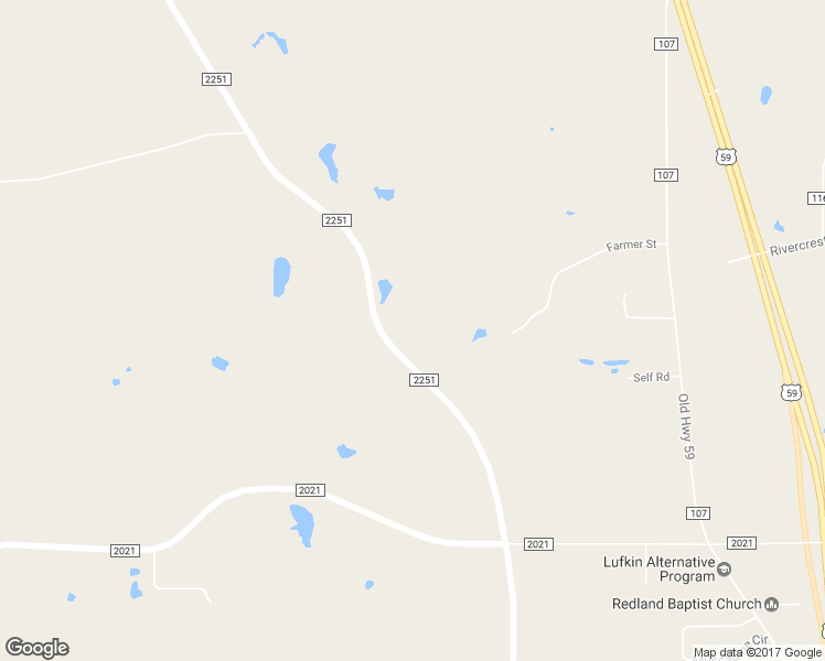 map of restaurants, bars, coffee shops, grocery stores, and more near 5348 Farm to Market 2251 in Lufkin