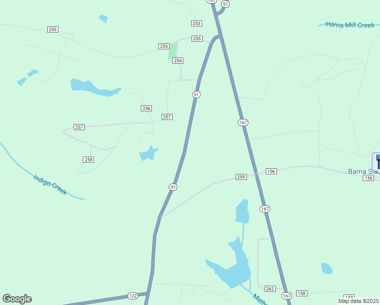 map of restaurants, bars, coffee shops, grocery stores, and more near 5176 Alabama 51 in New Brockton