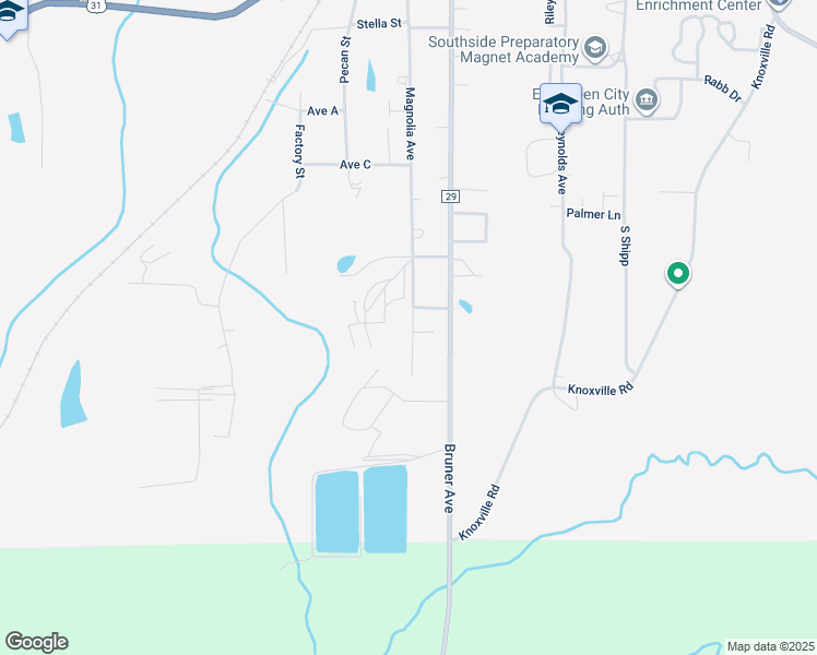 map of restaurants, bars, coffee shops, grocery stores, and more near 600 Magnolia Avenue in Evergreen