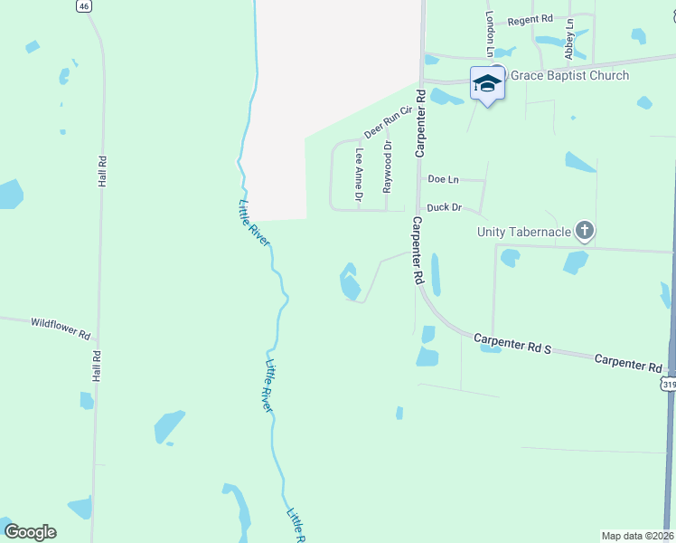 map of restaurants, bars, coffee shops, grocery stores, and more near 4554 Carpenter Road in Tifton