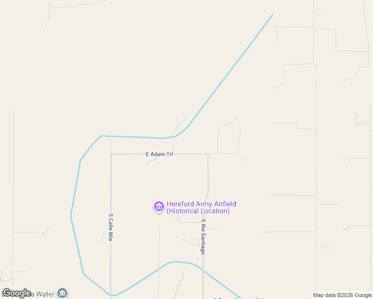 map of restaurants, bars, coffee shops, grocery stores, and more near 9701 East Adam Trail in Hereford