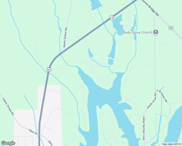 map of restaurants, bars, coffee shops, grocery stores, and more near 30119 Twin Oaks Road in Andalusia