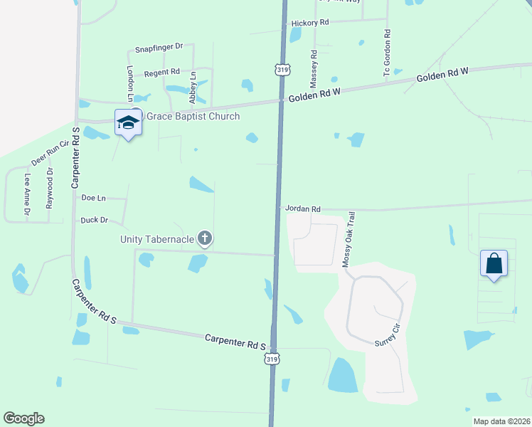 map of restaurants, bars, coffee shops, grocery stores, and more near in Tifton