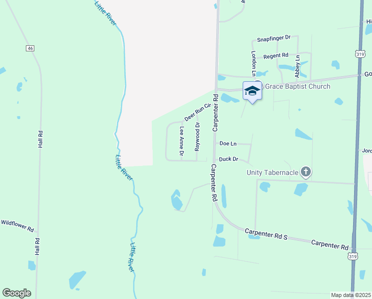 map of restaurants, bars, coffee shops, grocery stores, and more near 4507 Lee Anne Drive in Tifton