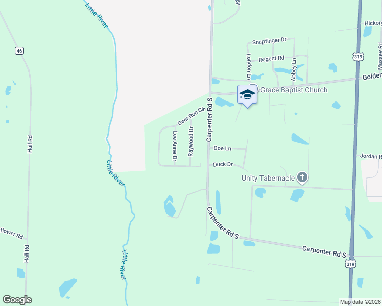 map of restaurants, bars, coffee shops, grocery stores, and more near 4510 Woodland Drive West in Tifton