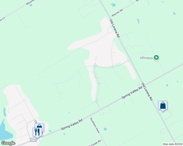 map of restaurants, bars, coffee shops, grocery stores, and more near 502 Casa Del Rancho Road in Lorena