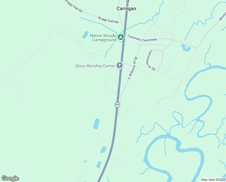 map of restaurants, bars, coffee shops, grocery stores, and more near 12360 Georgia 99 in Darien